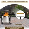 FEBTECH - 22" Portable Firepit Trolley Stand with Telescopic Handle