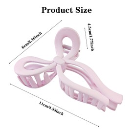 6 Colours Hair Clip Bow Hair Clips Women's Ergonomic Design, Robust and Durable, for Short, Long, Thick, Curly and Straight Hair