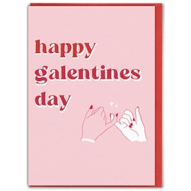 Brainbox Candy - Romantic Funny Valentine's Day Cards - Galentines Day Pinkies - Cute Valentine's Day Card for Your Girlfriend, Friends, Wife or Lover
