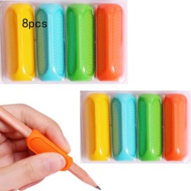 Pencil Grips,8pcs Pencil Grips for Kids Handwriting, Universal Ergonomic Writing Aid Finger Grip Holder Posture Correction for Children Adults Righties and Lefties