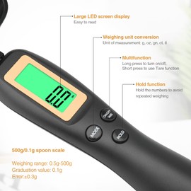 Mafiti Digital Measuring Spoon, Weighing Spoon Scale 500g / 0.1g High Precision with LCD Screen Display for Kitchen Gadgets and Daily Meals