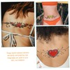 Baluue 2sets Realistic Butterfly Flower Temporary Stickers for Women Body