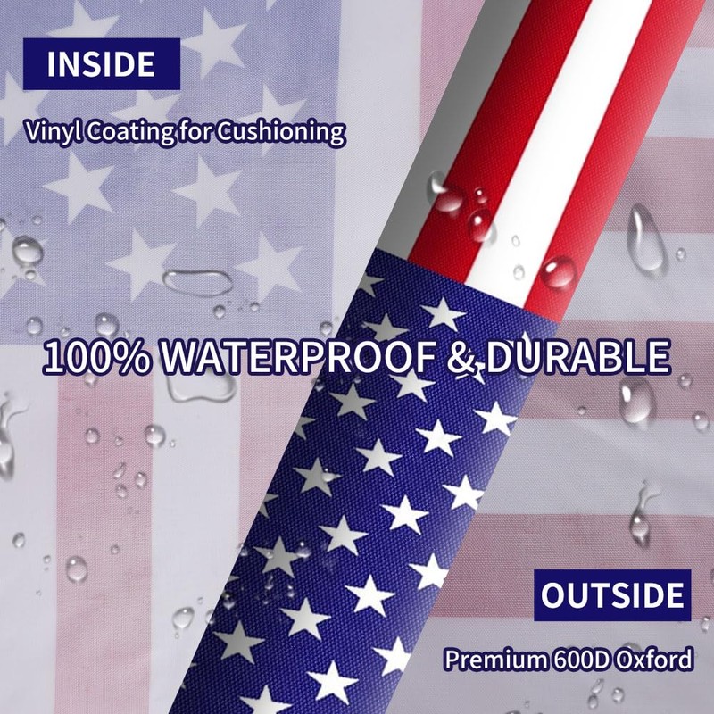 Outdoor TV Cover American Flag 60-65 Inch, 600D Waterproof and