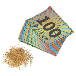 PATIKIL Tearproof Running Bib Numbers 7x6 Inch, 51-100 Wheat Ears Waterproof Race Competitor Numbers with Safety Pin for Marathon Sports Game Competition Runner