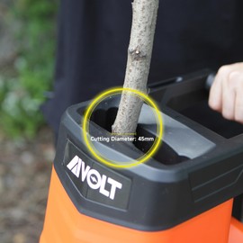 AIVOLT 15A Electric Wood Chipper Shredder Mulcher, 1.8" Max Cutting Diameter, 21:1 Reduction Ratio, 45L Collection Bag, Portable Yard Shredder for Mulching, Composting & Garden Cleanup