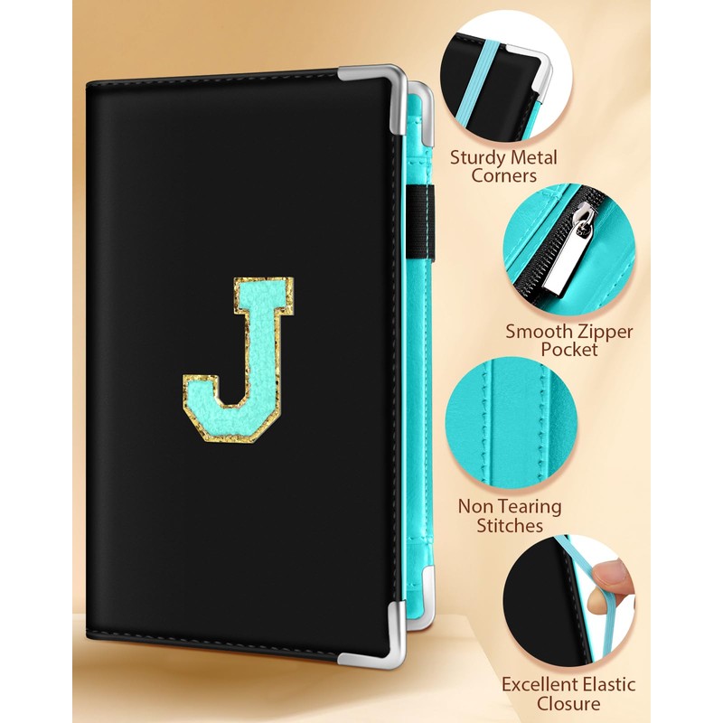 Slohif Server Book for Waitress Alphabet Serving Books with Zipper