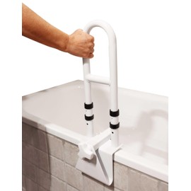 PEPE Mobility - Bathtub Handle Grab Bar and Safety Rails for Seniors, Height Adjustable (Bathtubs with Flat Rim ≥ 2-5.5"), Bathroom Grab Rails for Elderly
