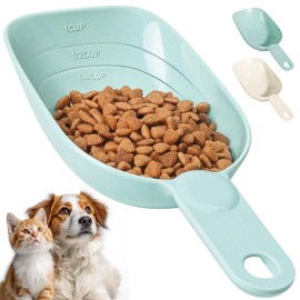 Dog Food Scoop 1 Cup, One Cup Measuring Cup, Food-Grade Melamine Pet Food Scoop, Durable 1 Cup Scoop with Precise Markings, BPA-Free & Dishwasher Safe (Green, 8oz)