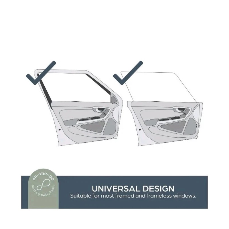 DreamBaby Fitover Car Window Sun Shades for Baby Stretchable Window