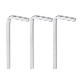 HARFINGTON 3pcs L-Shaped Square Head Wrench 4mm CR-V L-Key 4 Points Metric Bolt Wrenches Repairing Tool for Basic Home Repair DIY Project and General Applications