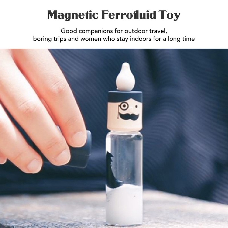 Ferrofluid Display Toy Magnetic Liquid Stress Relief Educational Cylindrical Ferrofluid