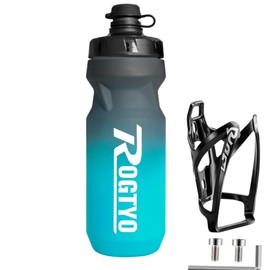 ROGTYO Bicycle Bottle Holder with 650 ml Bottle, Lightweight, Durable, Safe Drinking Bottle System, BPA-Free Drinking Bottle for Sports, Outdoors, MTB Road Bike