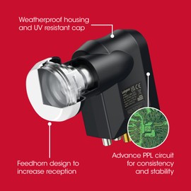 labgear Hybrid LNB 6 Output Hybrid LNB | 2 x Wideband + 4 x Quad | For use with Sky Q, Sky+, SkyHD or Freesat