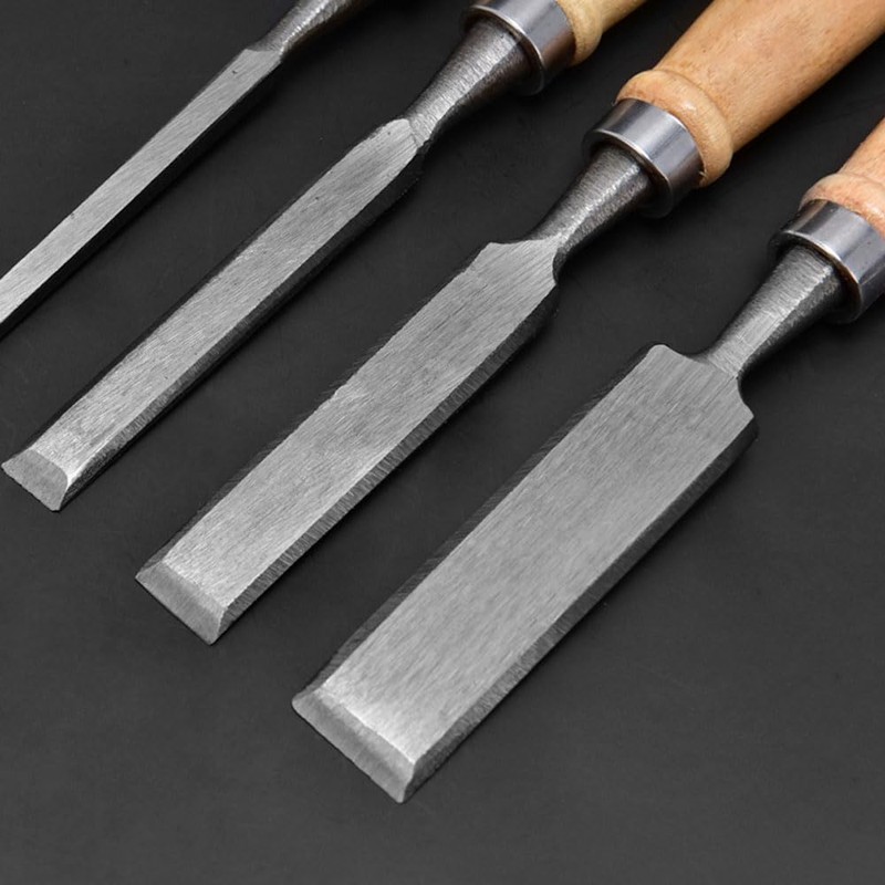 Set of 4 Chisel Tool Chisel for Carpentry 0.27/0.7/0.71/0.9 inches