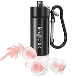 Hearprotek Sleeping Ear Plugs,2 Pairs Ear Plugs (32db & 30db) Ultra Soft Noise Reduction and Hearing Protection earplugs for Side Sleepers, snoring, Travel, Working, Safety (Pink)