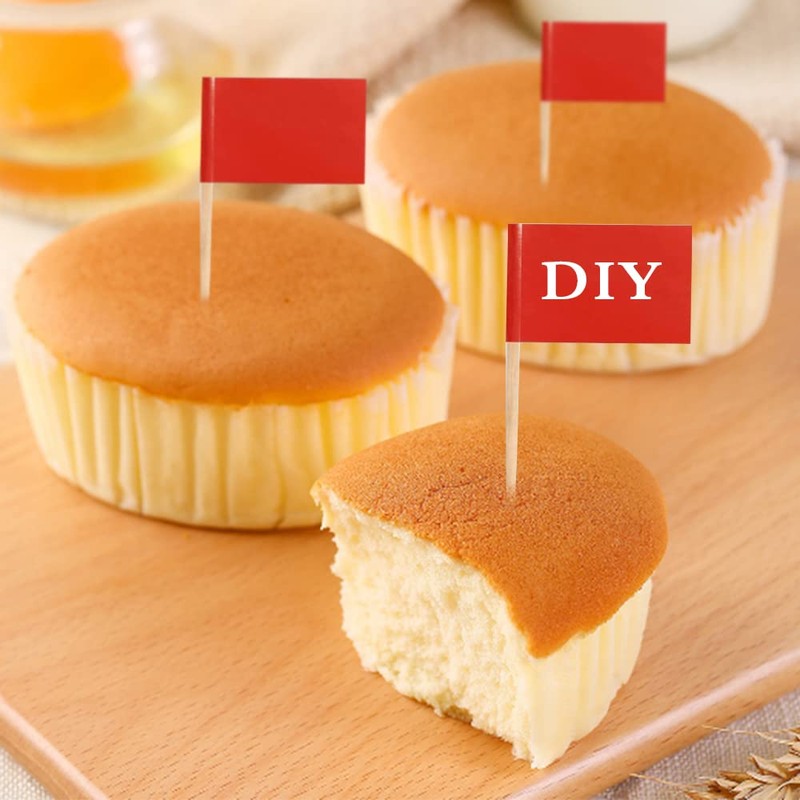 Mflagperft Blank Toothpick Flags Labeling Marking Flag Small Mini Stick