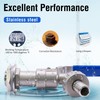 Horiznext 3/4" O.D. thread to 1/2 inch barb O.D. stainless