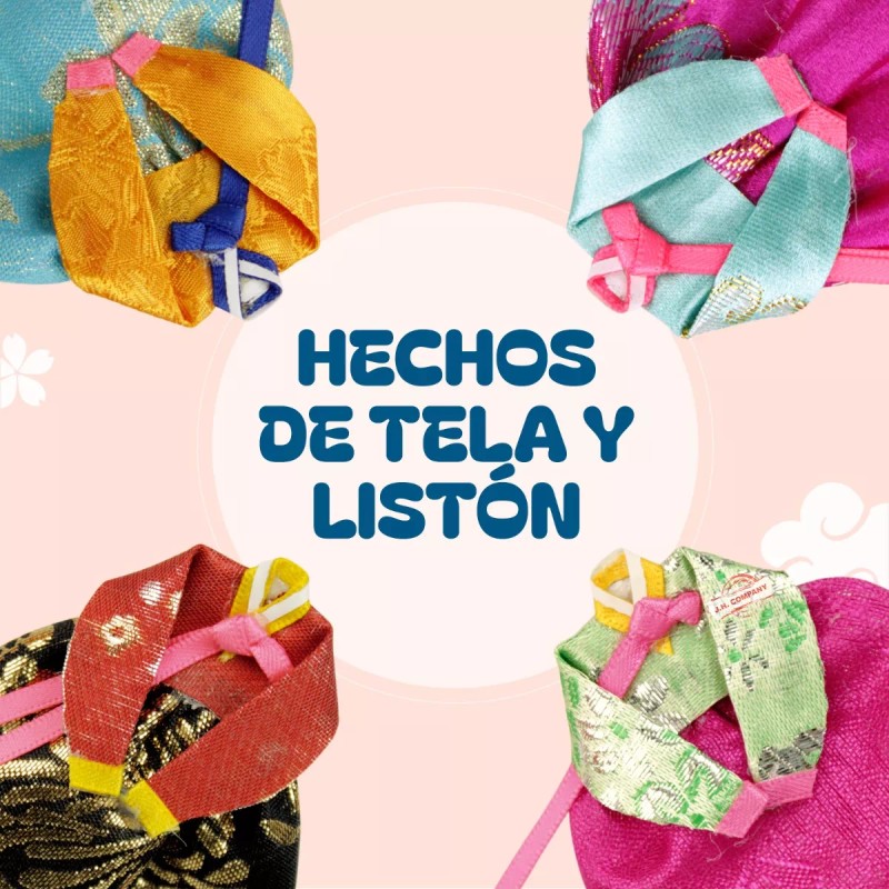 J.H. Company Set 2 Pcs Iman Hanbok Tela Tradicional Coreano