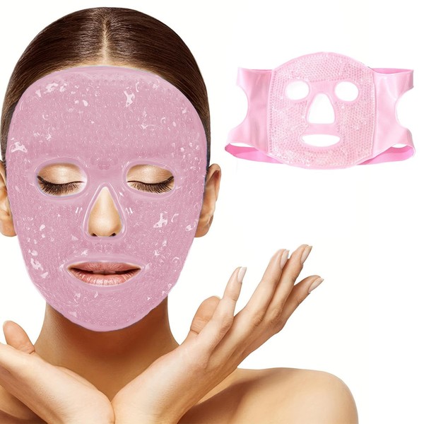 CALIDAKA Gel Beads Face Cover Ice Mask Pack Cold Face