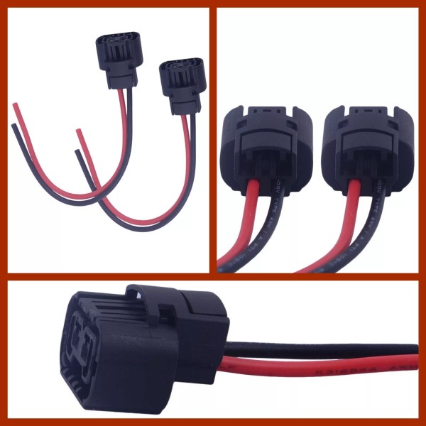 SparkHID 2pc 5202 H16 WIRING HARNESS PLUG 2504 PS24W CAR