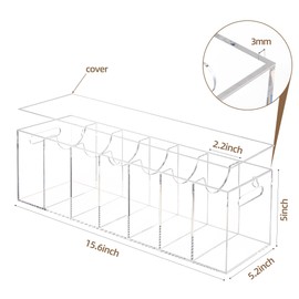 Cool Blang Acrylic Belt Organizer with Dust Cover – Clear Belt Rack & Storage Box, 7-Compartment Belt Holder for Closet, Drawer or Wall Mount – Space Saving Tie & Accessory Organizer for Men & Women
