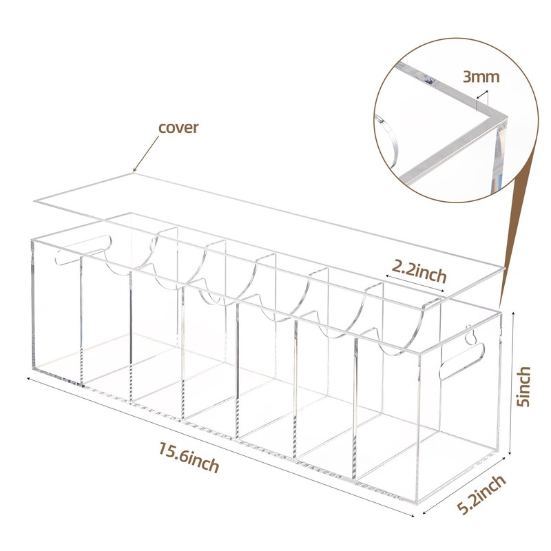 Cool Blang Acrylic Belt Organizer with Dust Cover – Clear