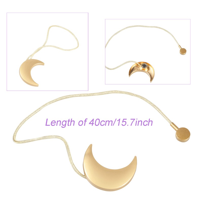 Magnetic Curtain Tiebacks Alloy Moon Curtain Holdbacks Silver/Gold Curtain Tie