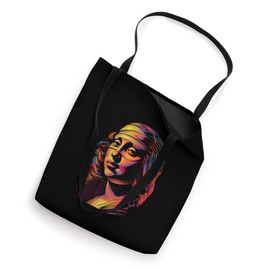 Retro 80s 90s classic Da Vinci Mona Lisa line art graphic Tote Bag