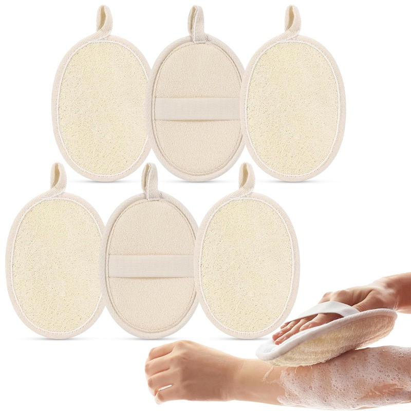 Estropajo Para Cuerpo, 6 Unidades de Esponja de Baño Natural,