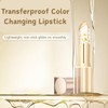 2PCS Transferproof Color Changing Lipstick,24H Long Lasting Moisturizing Glossy Lip