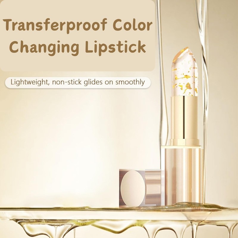 2PCS Transferproof Color Changing Lipstick,24H Long Lasting Moisturizing Glossy Lip