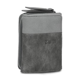 Zwei Eva EVW15 Women's Compact Purse, 6 Card Slots, One Note Compartment, One Viewing Compartment, Outer Coin Pocket, Compartment for Shopping Trolley Coin, Modern and Elegant Wallet, black, Classic