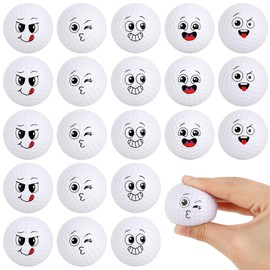 Hxezoc 20 Pieces Mini Face Golf Stress Balls Golf Party Favors Funny Face Foam Sports Balls Small Squeeze Anxiety Relief Toy for Kids Birthday Party, School Reward Carnival Party Supplies