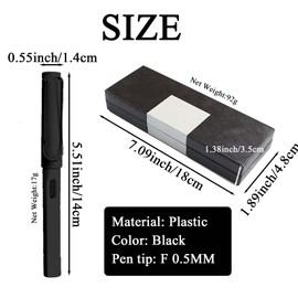 Neveance Matte Black Fountain Pen, Fountain Pen with ergonomic grip, Includes 24 Pack Ink Sac, ideal for any Writing & Calligraphy, polished steel Medium Nib with Box Set, for Men & Women.