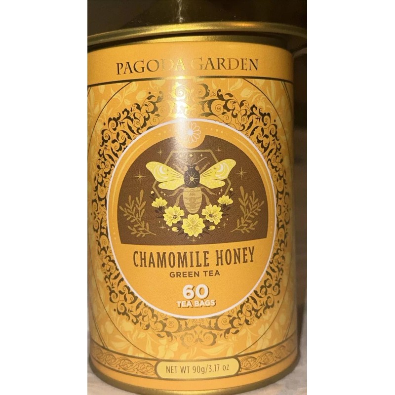 Pagoda Garden Caffeinated CHAMOMILE HONEY GREEN TEA 60 Bags BB