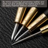 Diamond Shape Stitching Awl Ebony Black Wood Handle Leather Craft