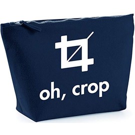 Hippowarehouse Oh, crop graphic designer printed make up cosmetic wash bag 18x19x9cm