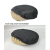 Wateproof Donut Dog Bed Cover with Zipper Grey Velvet Round