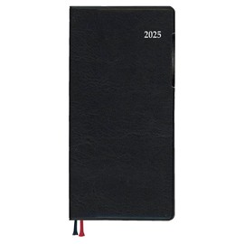 Daigo E8442 2025 Planner, Appointment Weekly Left, Black, Begins December 2024