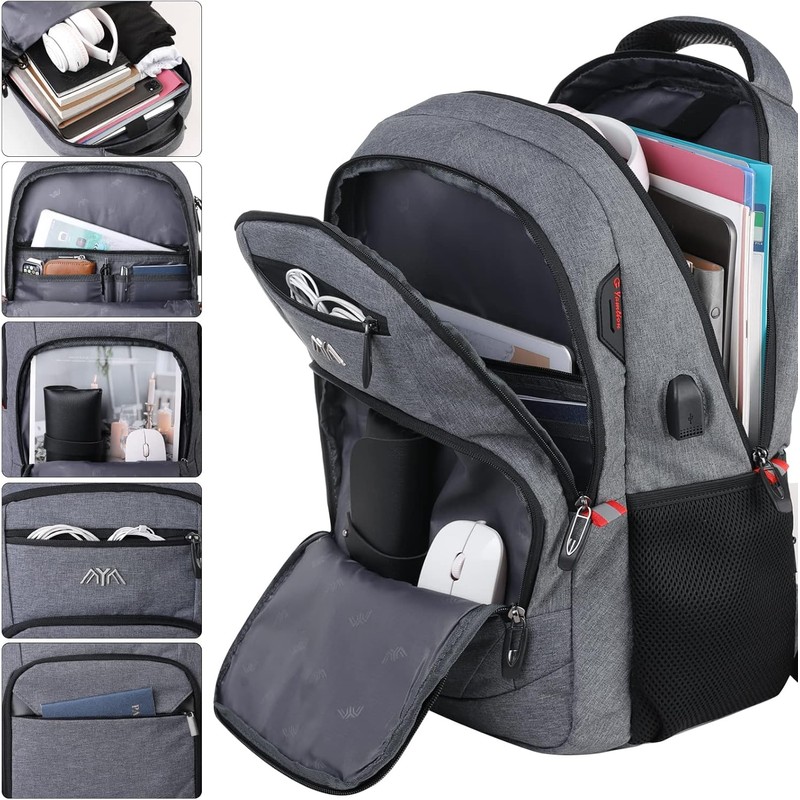 Men's School Backpack for 15.6 Inch Laptop Backpack Work Waterproof