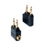 Posdou Dual 3.5mm Male to 3.5mm Female Airplane Headphone Adapter