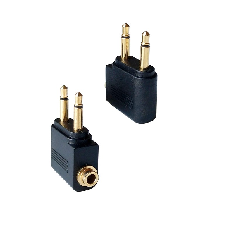 Posdou Dual 3.5mm Male to 3.5mm Female Airplane Headphone Adapter