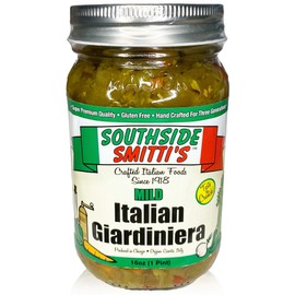 SOUTHSIDE SMITTI'S - ITALIAN STYLE GIARDINIERA - MILD - 16 oz - Best Chicago Style Giardiniera Peppers - Original Southside Recipe