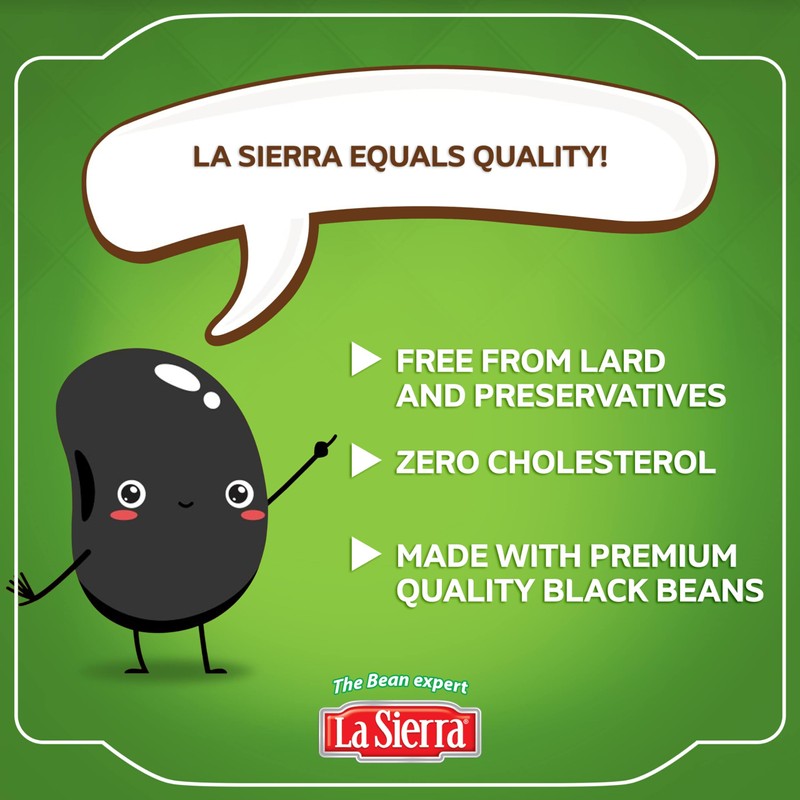 La Sierra Refried Black Beans, Ready-to-Eat Vegetarian Refried Beans, 15.2