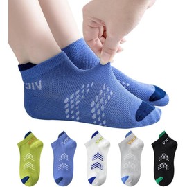 InSomila Children's Socks, Boys & Children, Set of 5 Pairs Colorful, Mesh, Cute, Socks, Cotton, Breathable, Students, Summer, Type 5