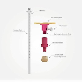 Newkiton Wheel Marking Gauge Plus with Micro Adjust Function, 1 Bearing Wheel Cutter for Soft Wood, 1 Locked Wheel Cutter for Hard Wood, 1 Metal Pin, 10 Woodworking Pencils, 1 Screwdriver Included