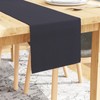 Encasa Table Runner for 4 Seat Dining Rooms, Solid Grey,