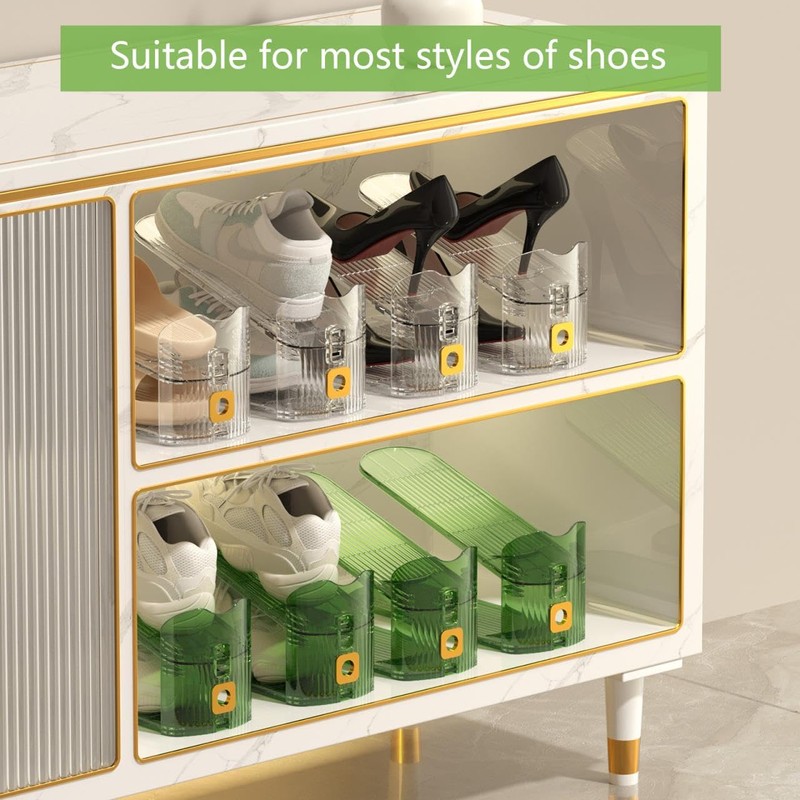 CiBiZi Clear Shoe Slots Organizers 20Pack Shoe Stacker Organizer for