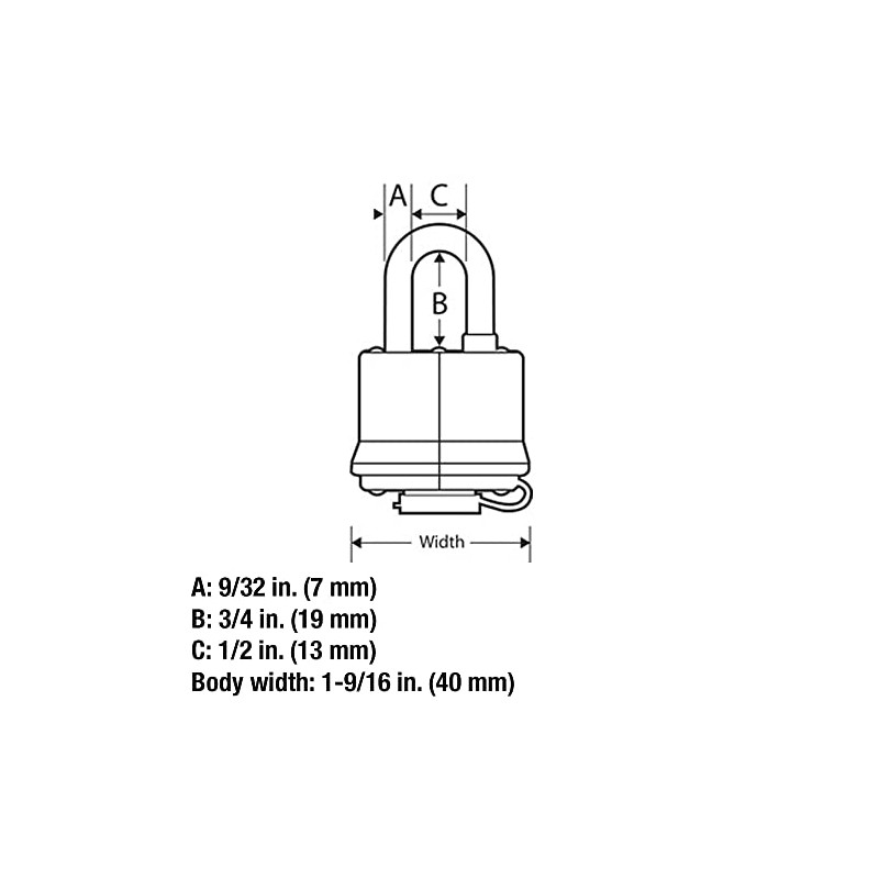 Master Lock 315KA Covered Outdoor Padlock with Key, 1 Pack