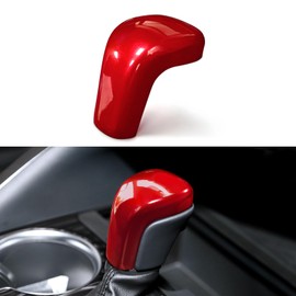 Ruautumn No Adhesive Car Gear Shift Knob Cover for Toyota Camry 2018-2025 for Corolla 2019-2025 ABS Interior Shell Insert Decoration Protector (Red)